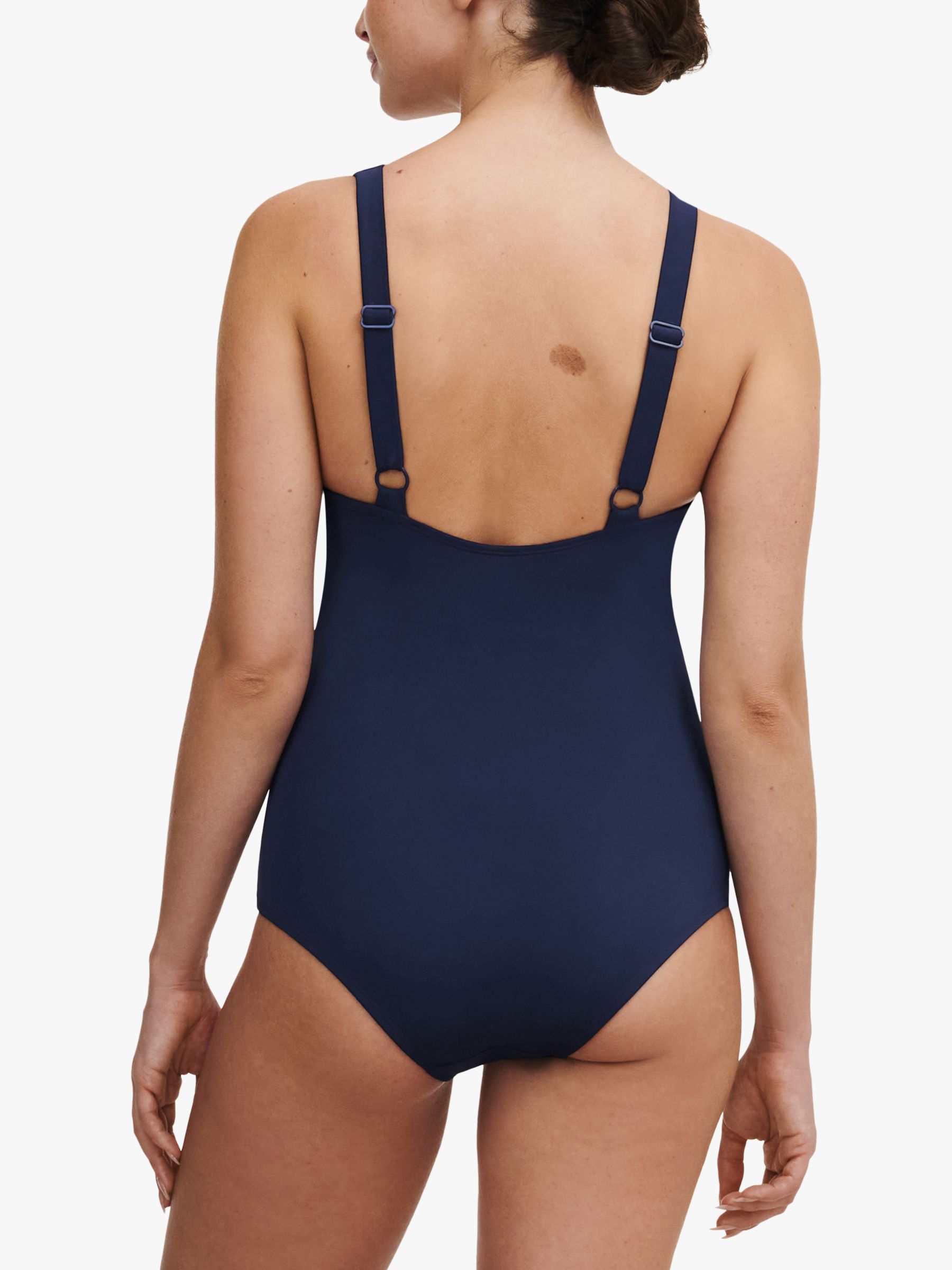 Femilet Rivero Plunge Neck Buckle Detail Swimsuit, Nocturnal Blue, S