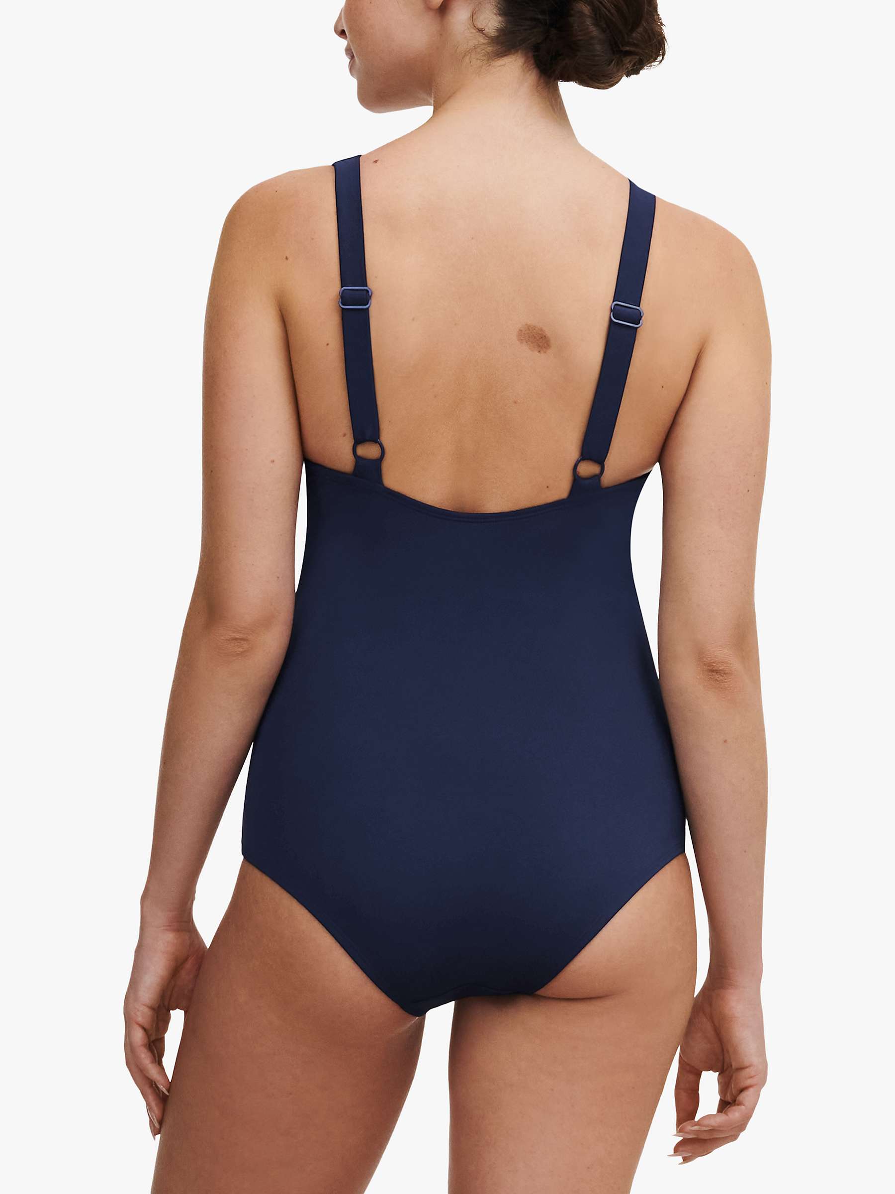 Buy Femilet Rivero Plunge Neck Buckle Detail Swimsuit, Nocturnal Blue Online at johnlewis.com