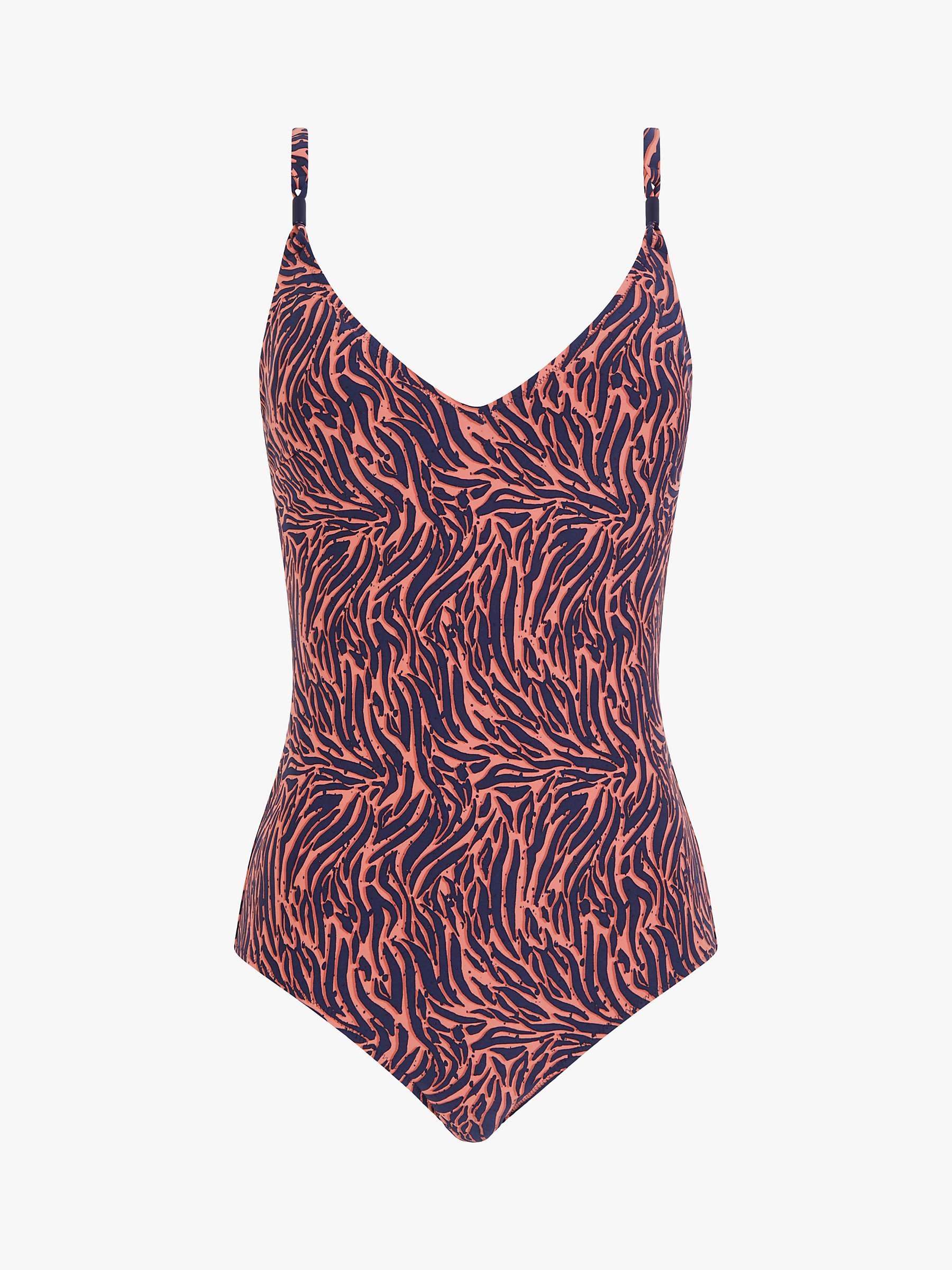Buy Femilet Tidra Zebra Print Swimsuit, Coral/Multi Online at johnlewis.com