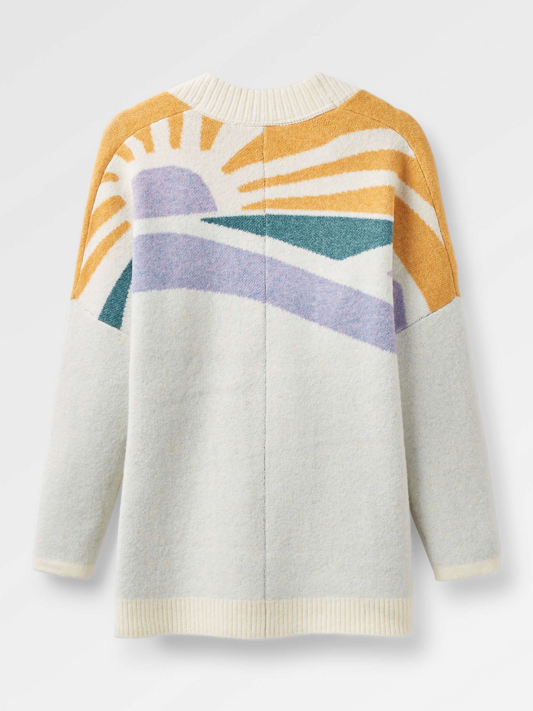 Buy Passenger Sunsets Recycled Knitted Cardigan, Marshmallow Online at johnlewis.com