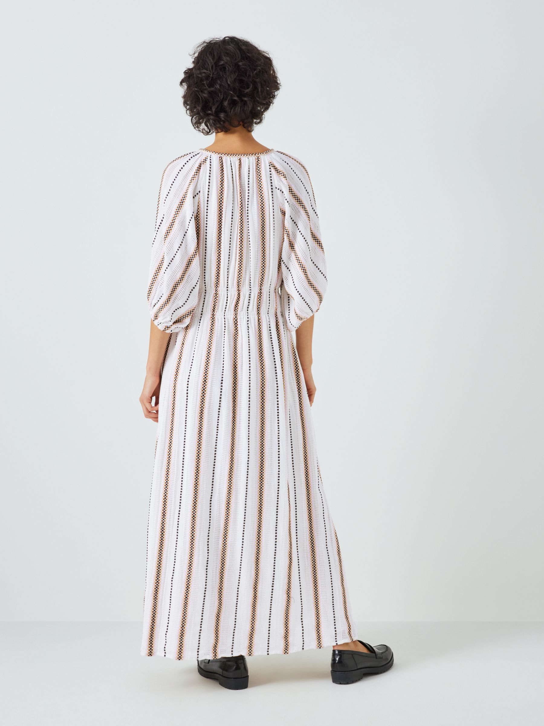SUMMERY Copenhagen Bella Stripe Maxi Dress, Whisper White/Multi, XS