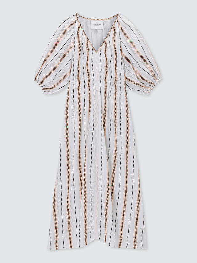 SUMMERY Copenhagen Bella Stripe Maxi Dress, Whisper White/Multi