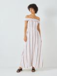 SUMMERY Copenhagen Bella Stripe Off Shoulder Maxi Dress, Whisper White/Multi