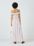 SUMMERY Copenhagen Bella Stripe Off Shoulder Maxi Dress, Whisper White/Multi