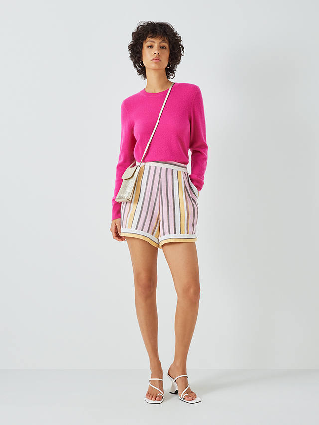 SUMMERY Copenhagen Lucie Stripe Shorts, Pink Mist/Multi
