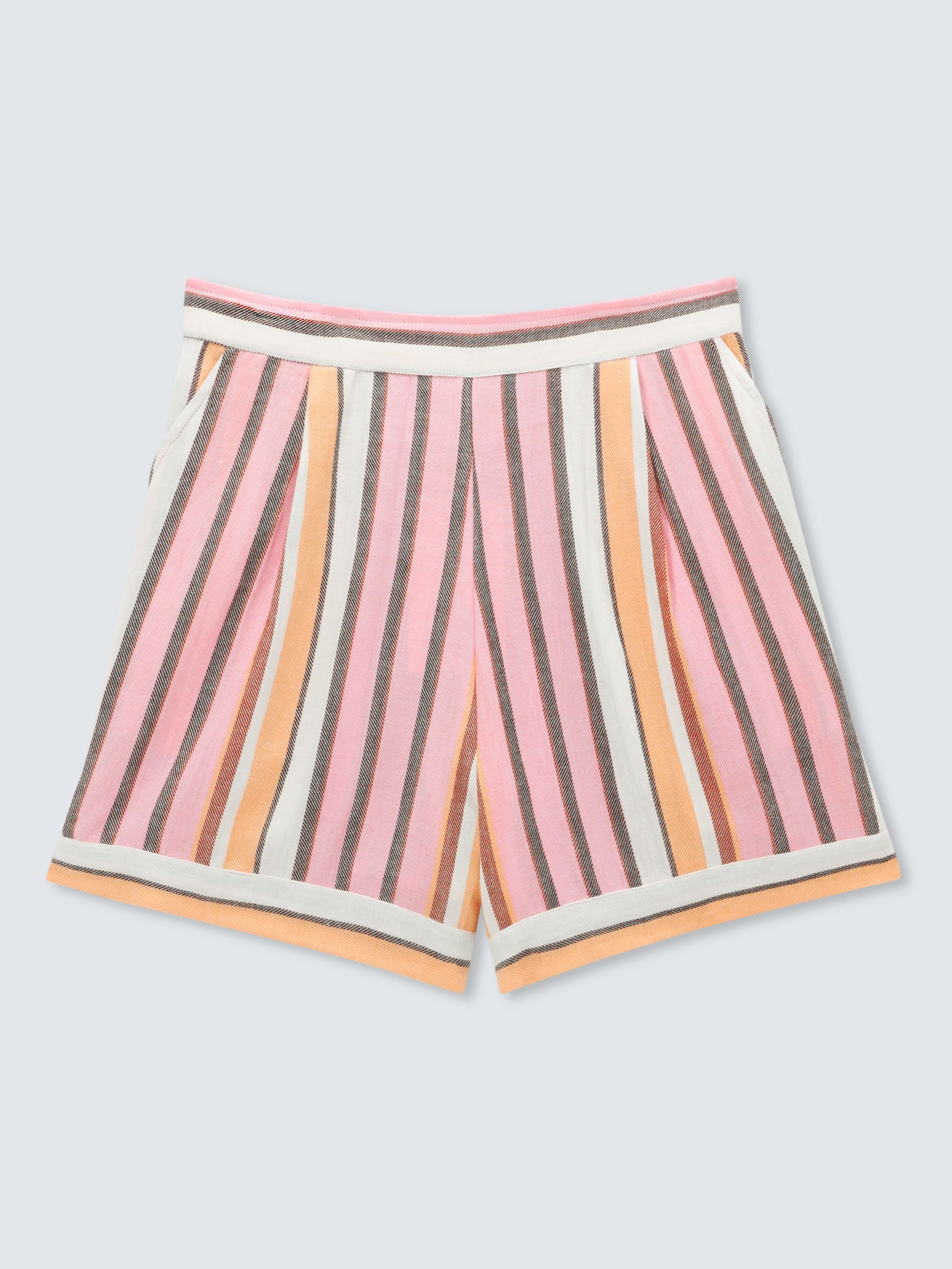 SUMMERY Copenhagen Lucie Stripe Shorts, Pink Mist/Multi, XS
