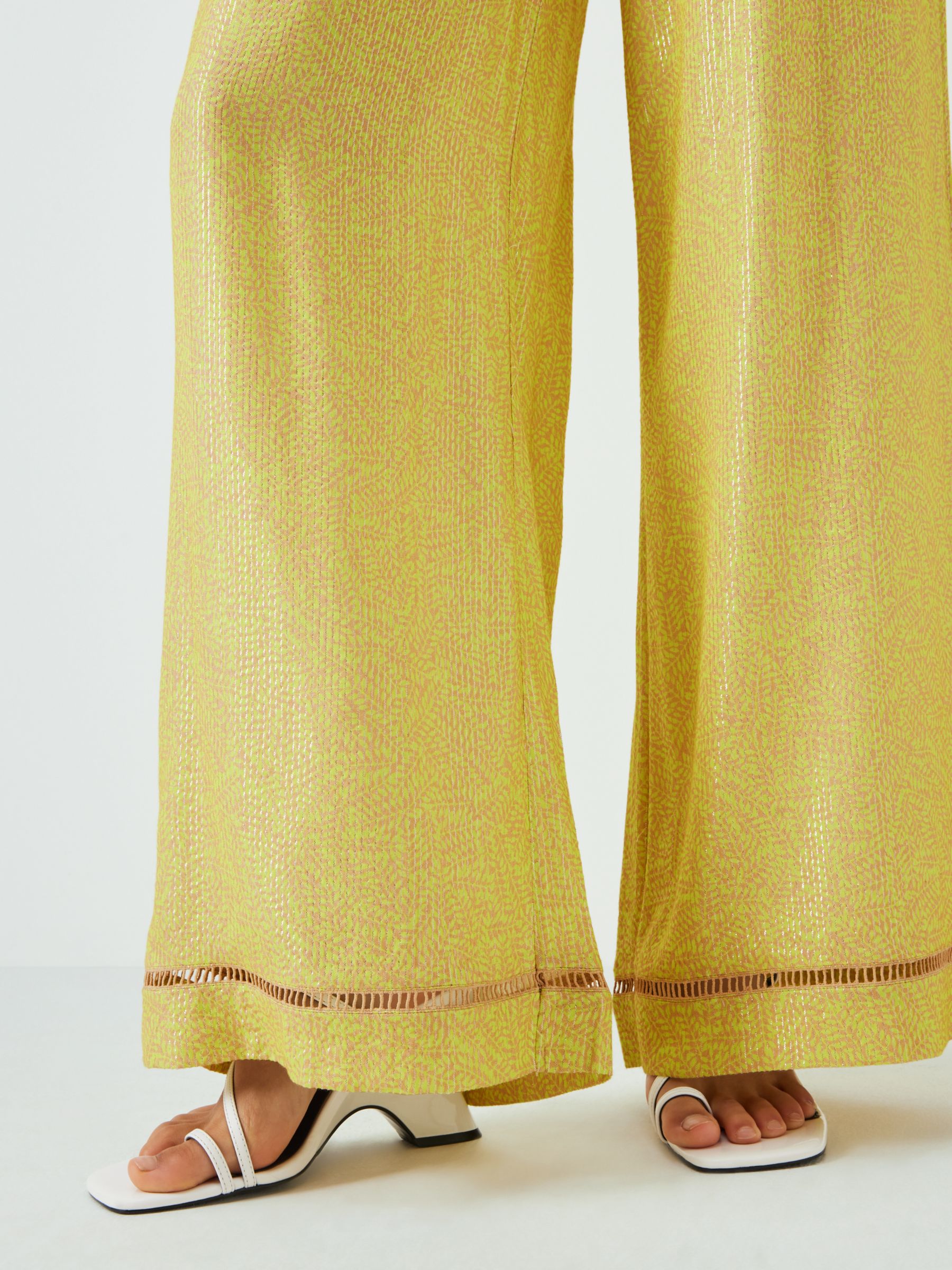 Buy SUMMERY Copenhagen Amie Wide Leg Trousers, Beige Online at johnlewis.com