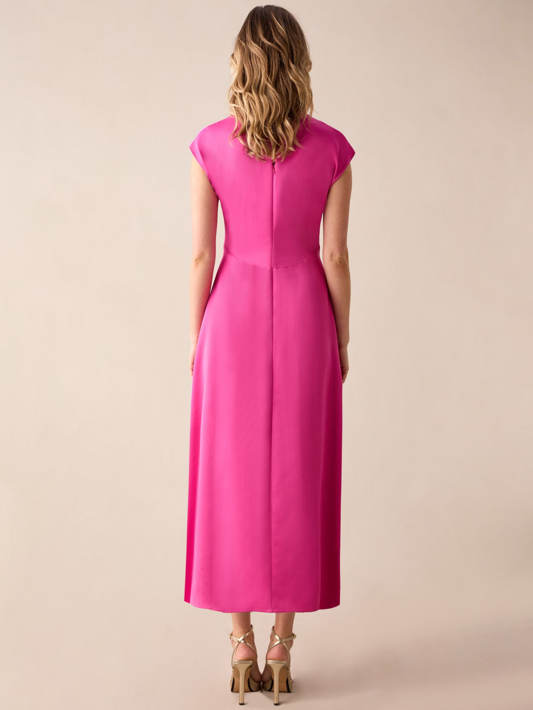 Ro&Zo Arabella Satin Maxi Dress, Pink, 6