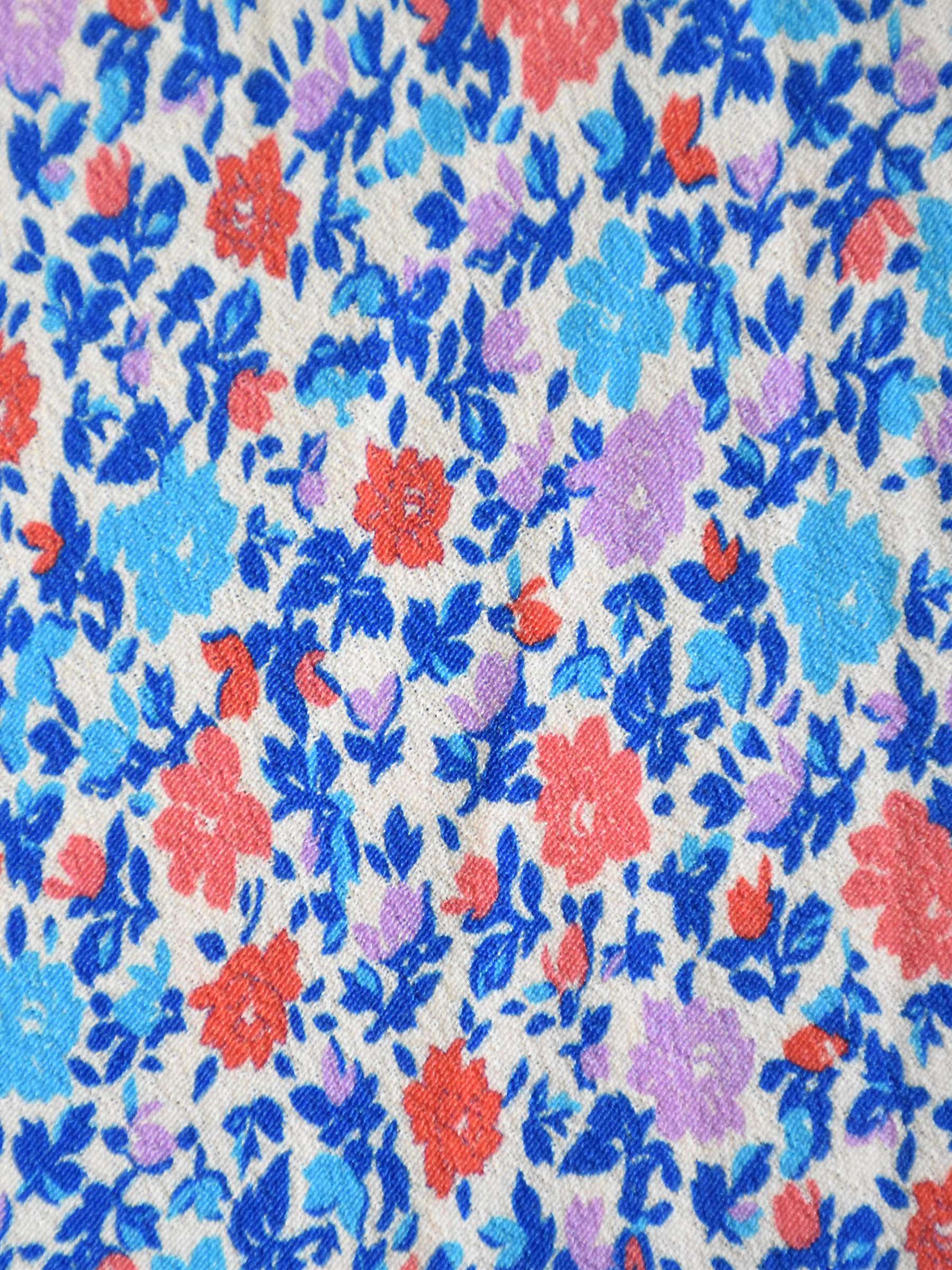 Buy Ro&Zo Petite Ditsy Floral Print Shirred Cuff Midi Dress, Blue/Multi Online at johnlewis.com