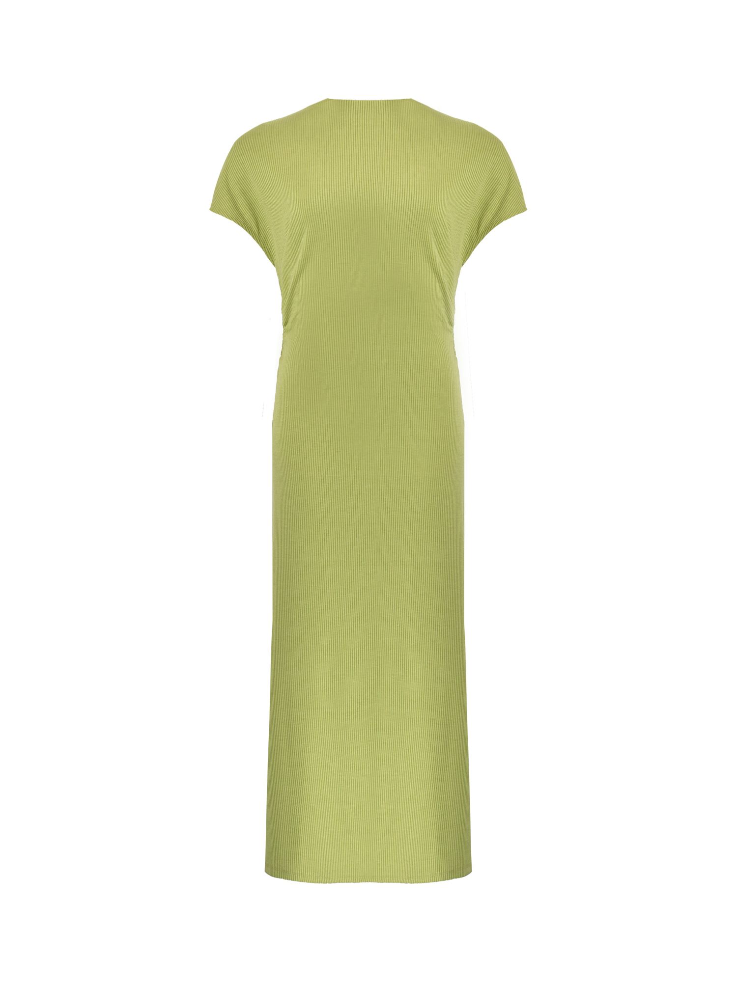 Ro&Zo Petite Narrow Rib Knit Midi Dress, Green, 8