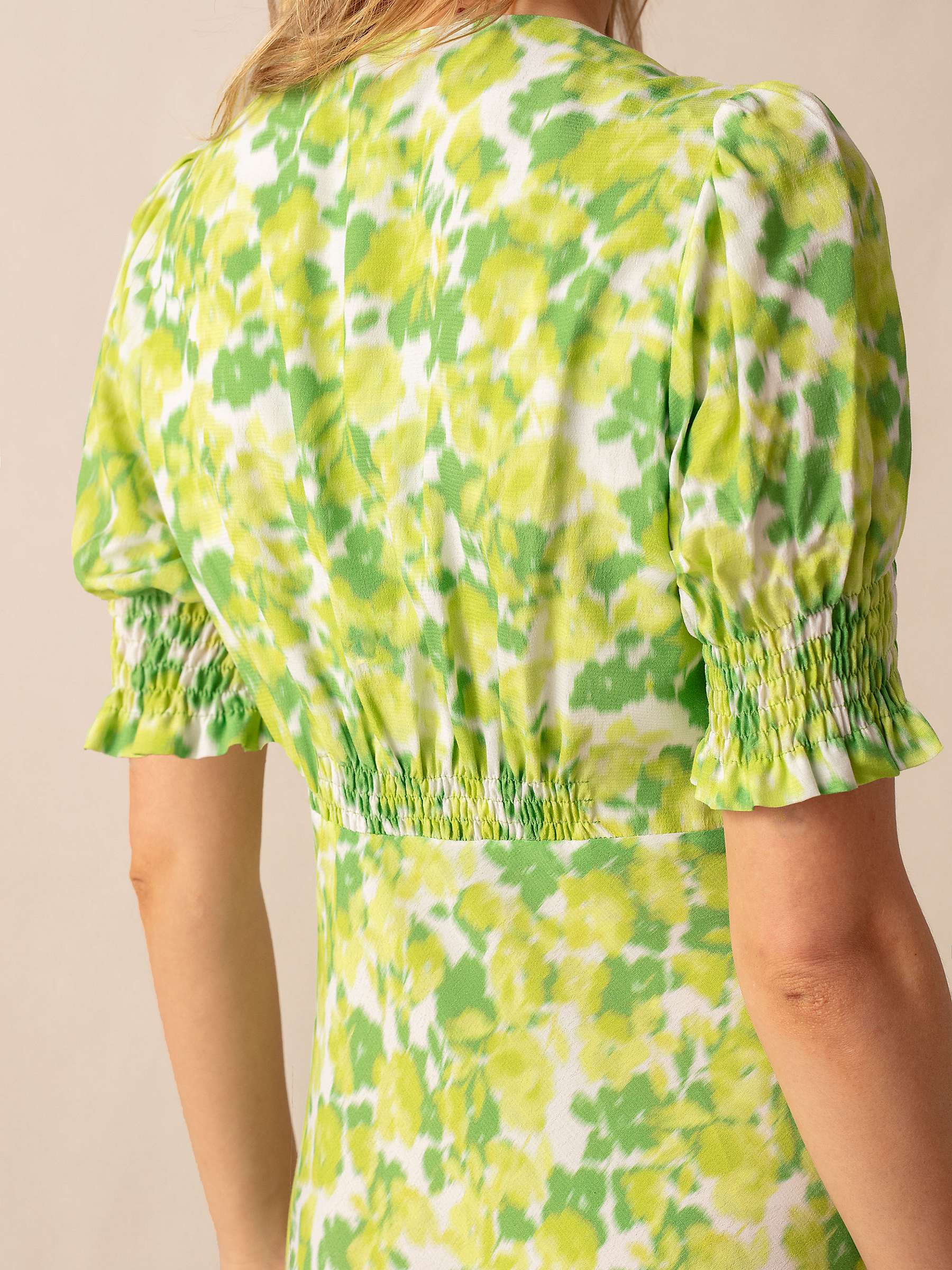 Buy Ro&Zo Botanical Floral Midi Dress, Green Online at johnlewis.com