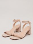 Phase Eight Suede Block Heel Sandals, Latte