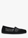 TOMS Alpargata Crochet Espadrille Shoes, Black