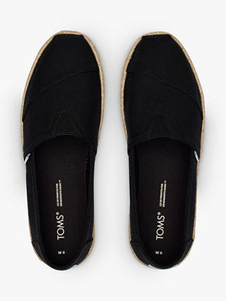TOMS Alpargata Rope Espadrille Shoes, Black