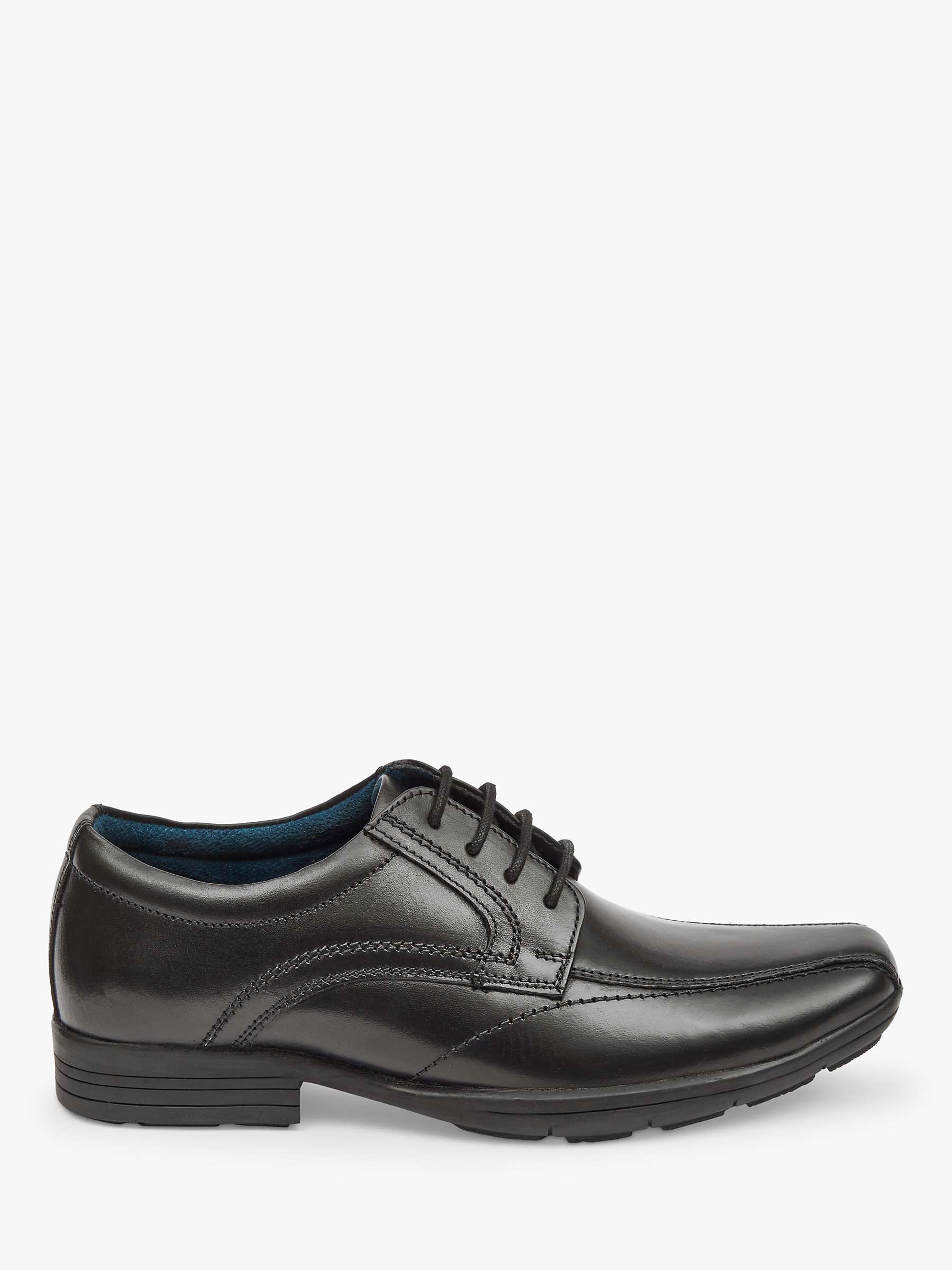 Buy Pod Kids' Angus Leather Shoes, Black Online at johnlewis.com