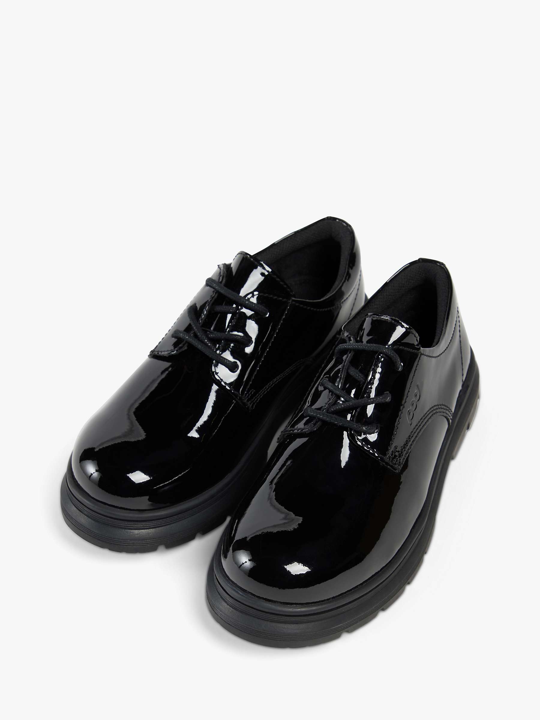 Buy Pod Kids' Irene Patent Leather Lace Up Shoes, Black Online at johnlewis.com