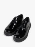 Pod Kids' Irene Patent Leather Lace Up Shoes, Black