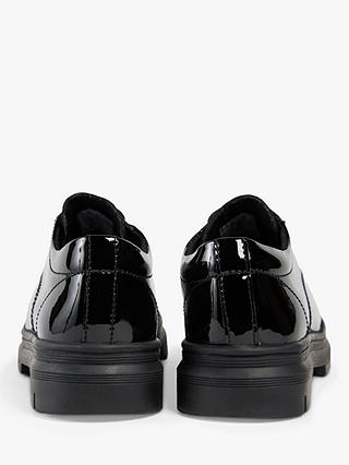 Pod Kids' Irene Patent Leather Lace Up Shoes, Black