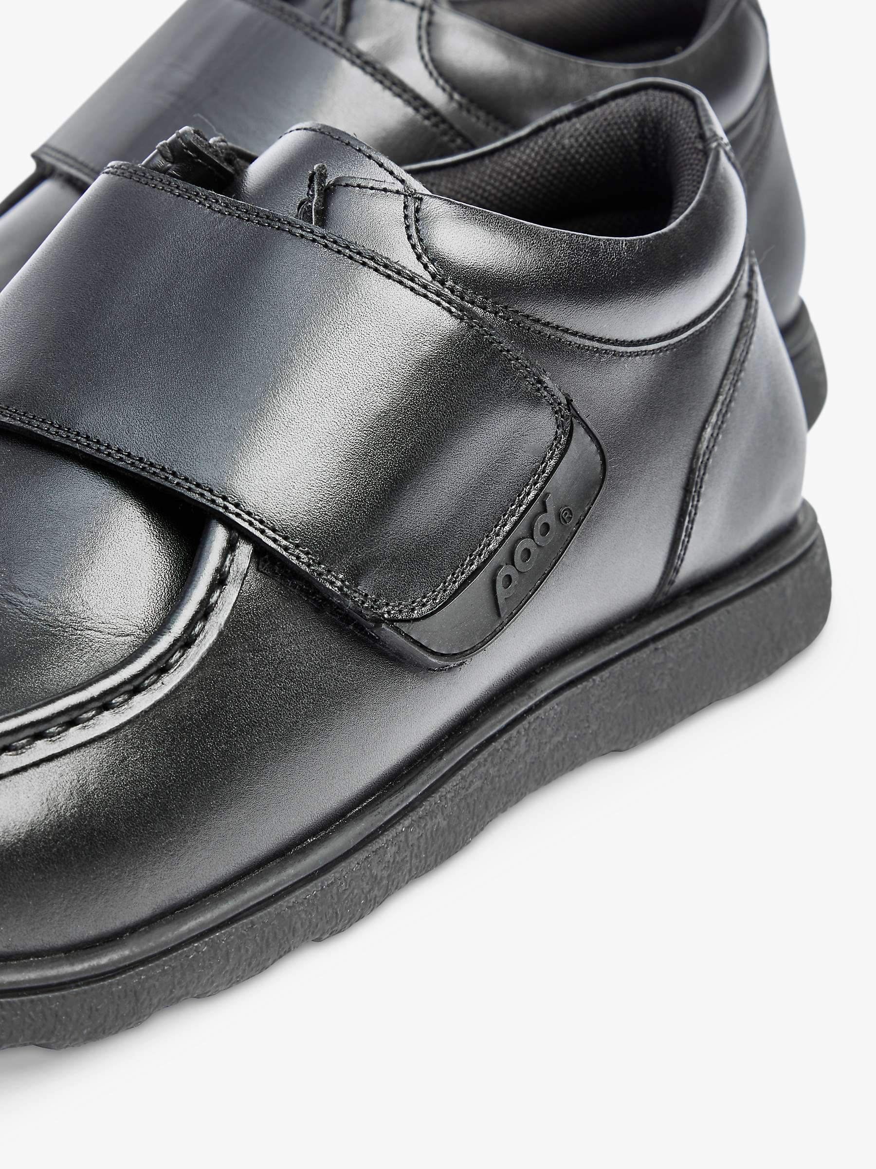 Buy Pod Kids' Vance Leather School Shoes, Black Online at johnlewis.com
