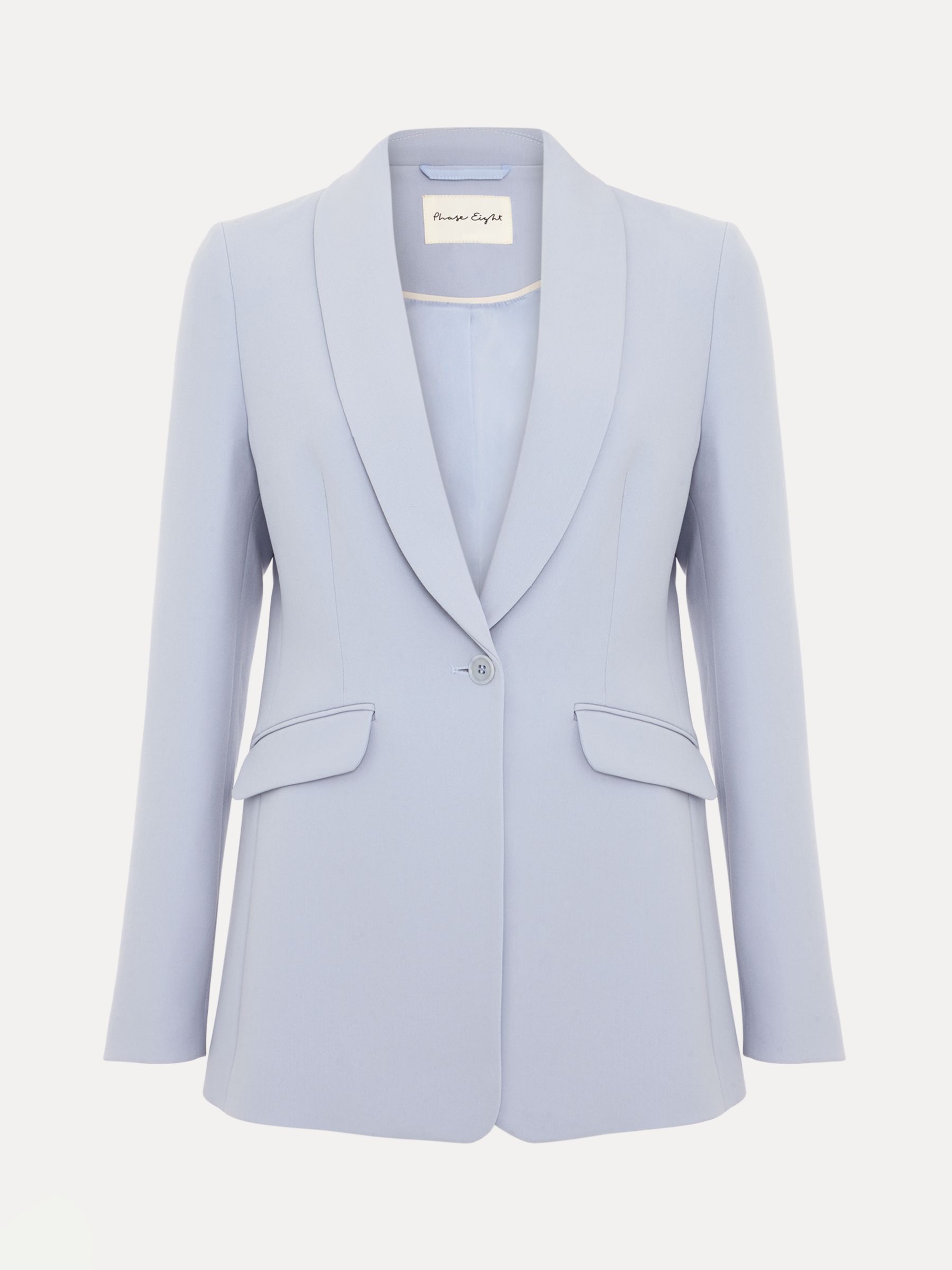 Buy Phase Eight Alexis Shawl Collar Suit Jacket, Pale Blue Online at johnlewis.com