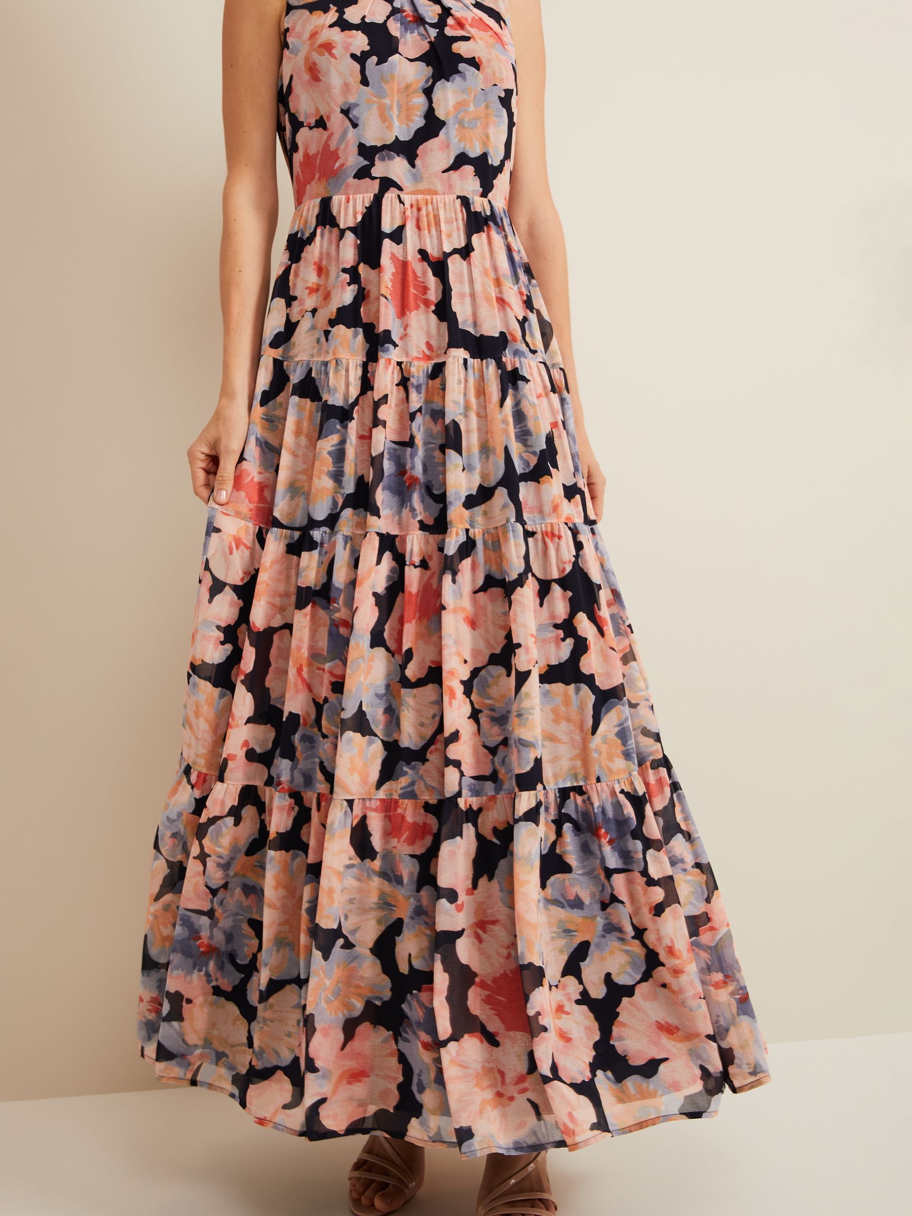 Buy Phase Eight Vora Floral Tiered Maxi Dress, Multi Online at johnlewis.com
