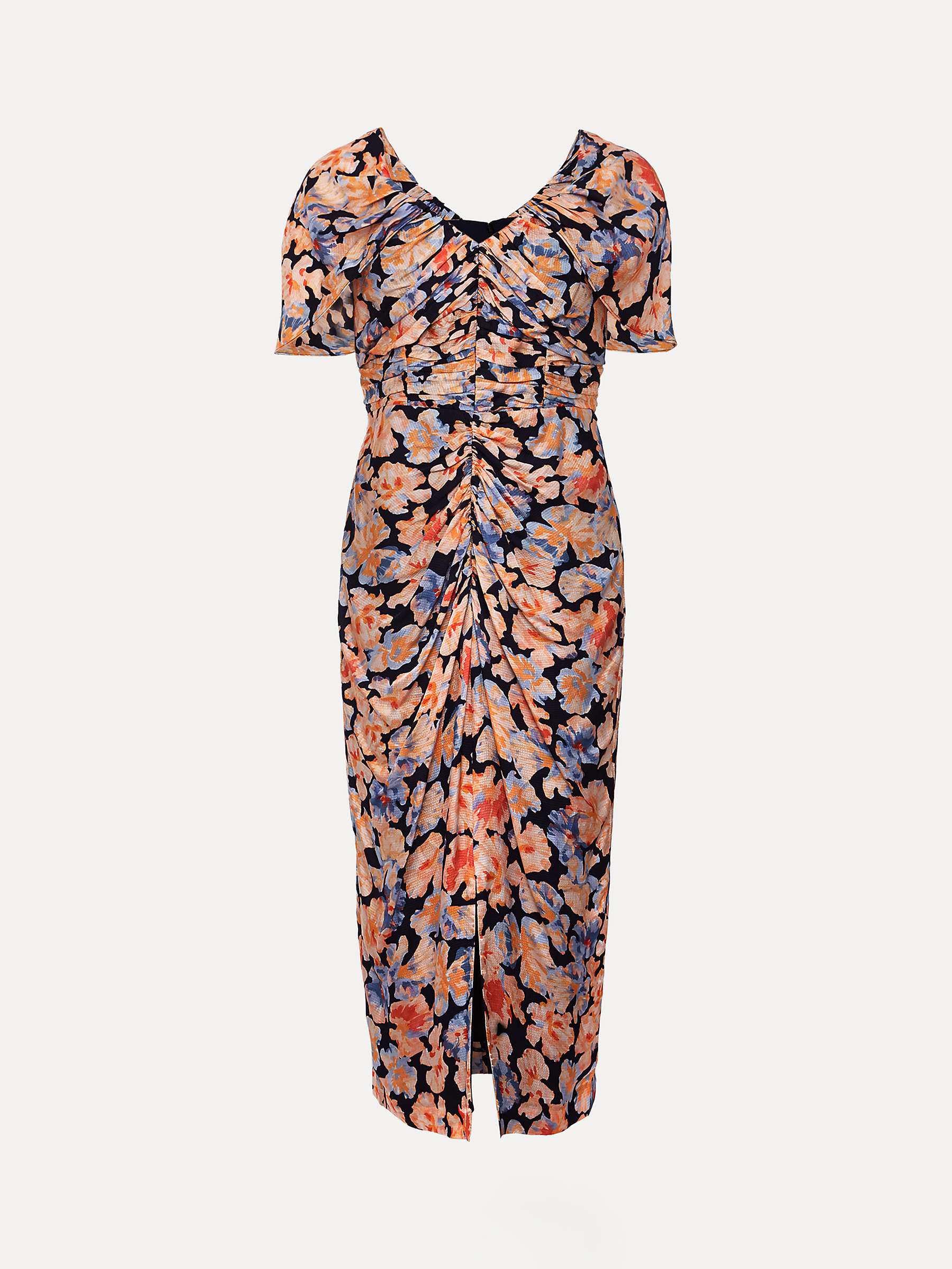 Buy Phase Eight Prudence Floral Print Ruched Midi Dress, Multi Online at johnlewis.com