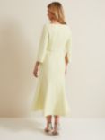 Phase Eight Sienna Tux Style Midi Dress, Pale Yellow, Pale Yellow