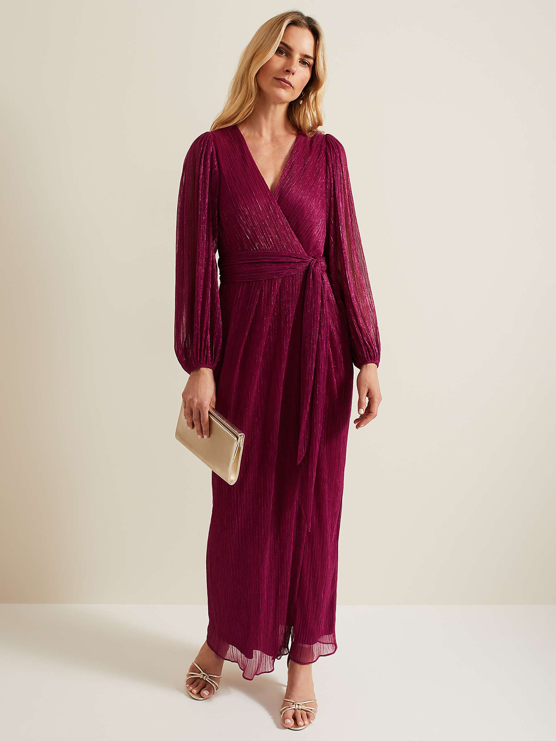 Buy Phase Eight Brielle Wrap Maxi Dress, Pink Online at johnlewis.com
