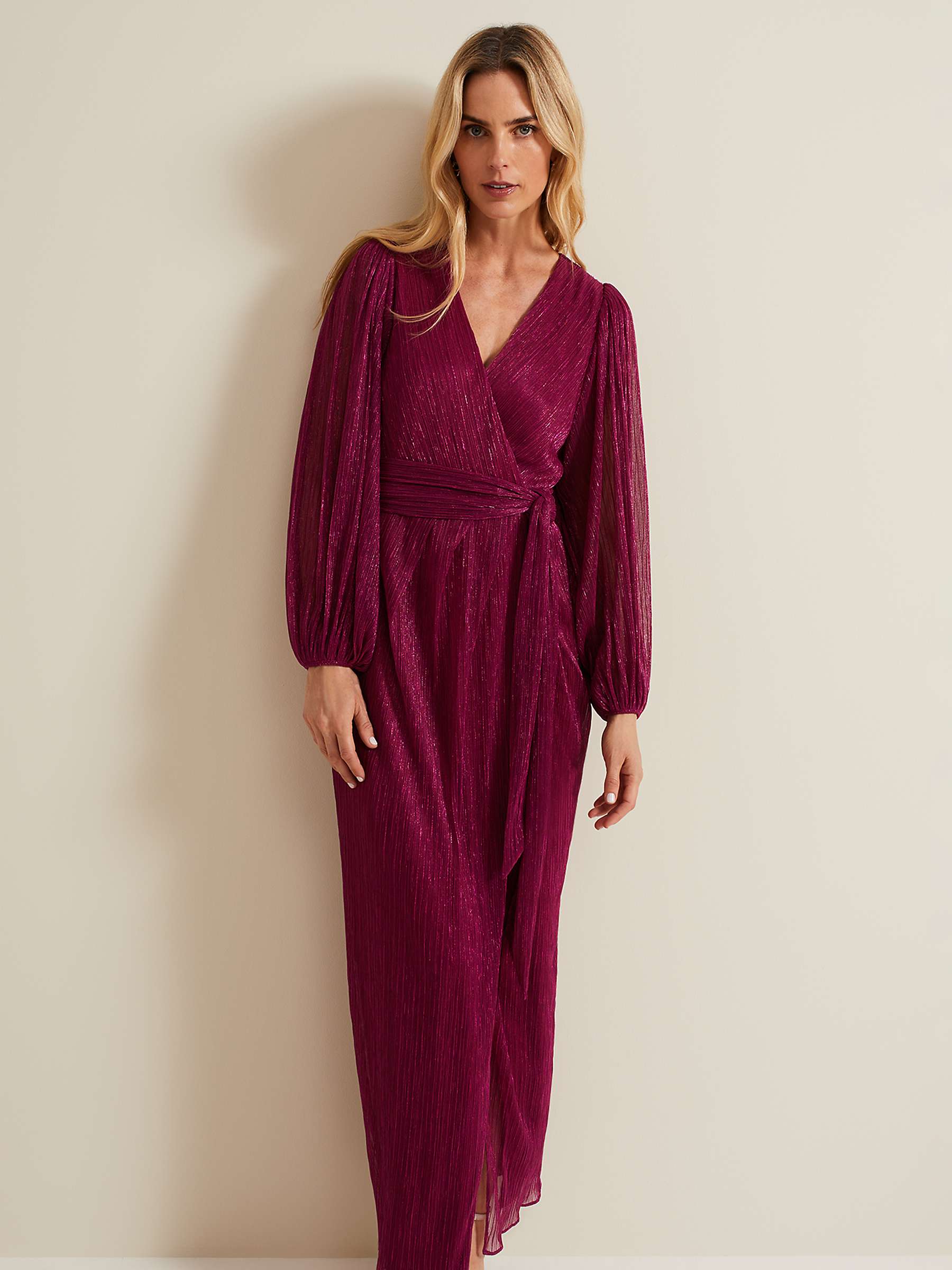 Buy Phase Eight Brielle Wrap Maxi Dress, Pink Online at johnlewis.com