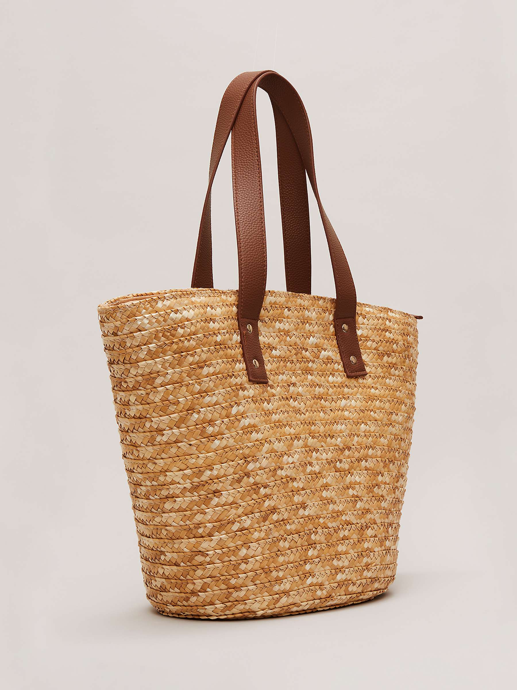 Buy Phase Eight Straw Shoulder Bag, Natural Online at johnlewis.com