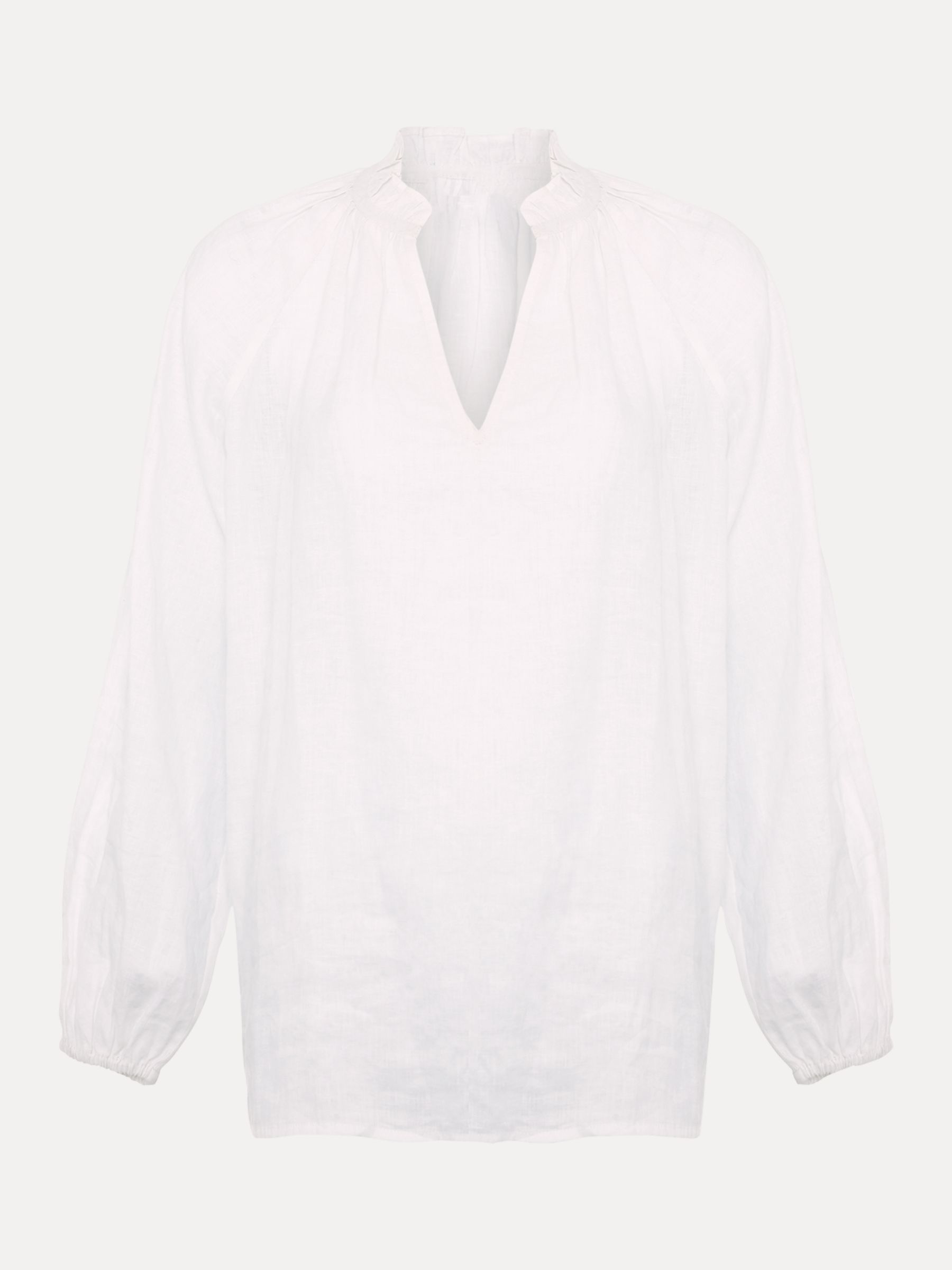 Buy Phase Eight Nova Linen Blouse, White Online at johnlewis.com