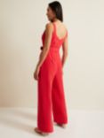 Phase Eight Charlize Belted Jumpsuit, Coral, Coral