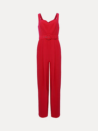 Phase Eight Charlize Belted Jumpsuit, Coral