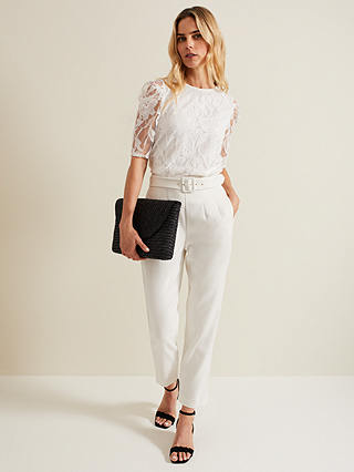 Phase Eight Kaycee Lace Top, Ivory