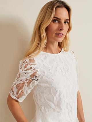 Phase Eight Kaycee Lace Top, Ivory