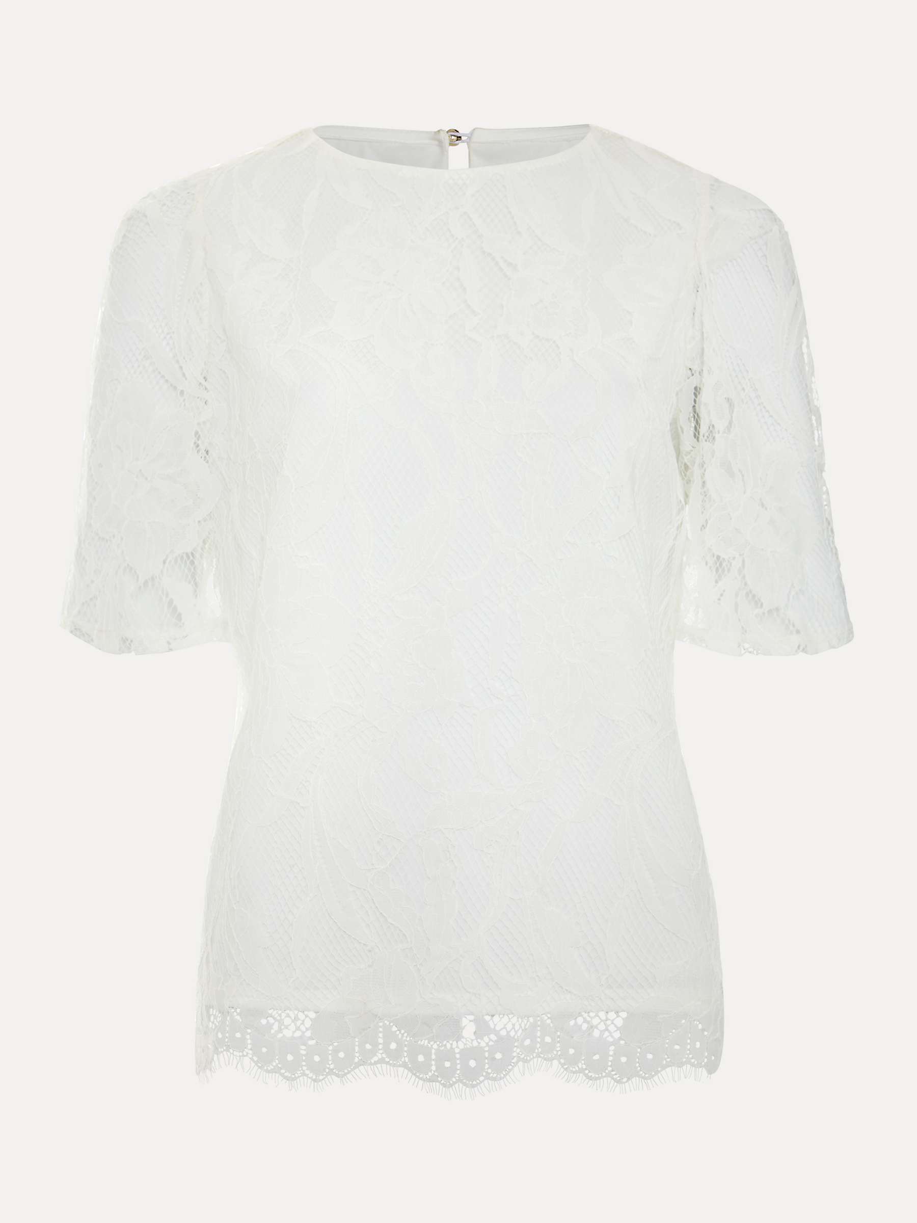 Buy Phase Eight Kaycee Lace Top, Ivory Online at johnlewis.com