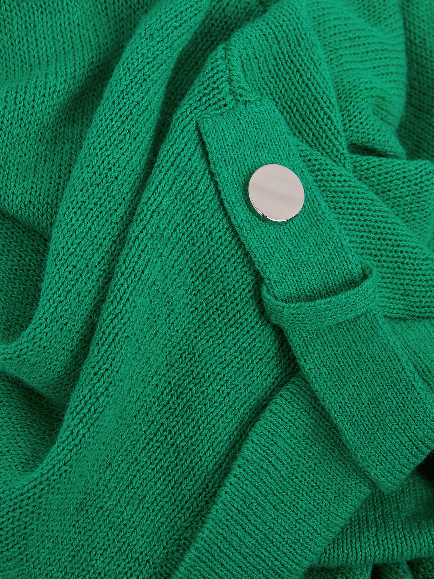 Buy Phase Eight Laura Linen Blend V Neck Top, Green Online at johnlewis.com