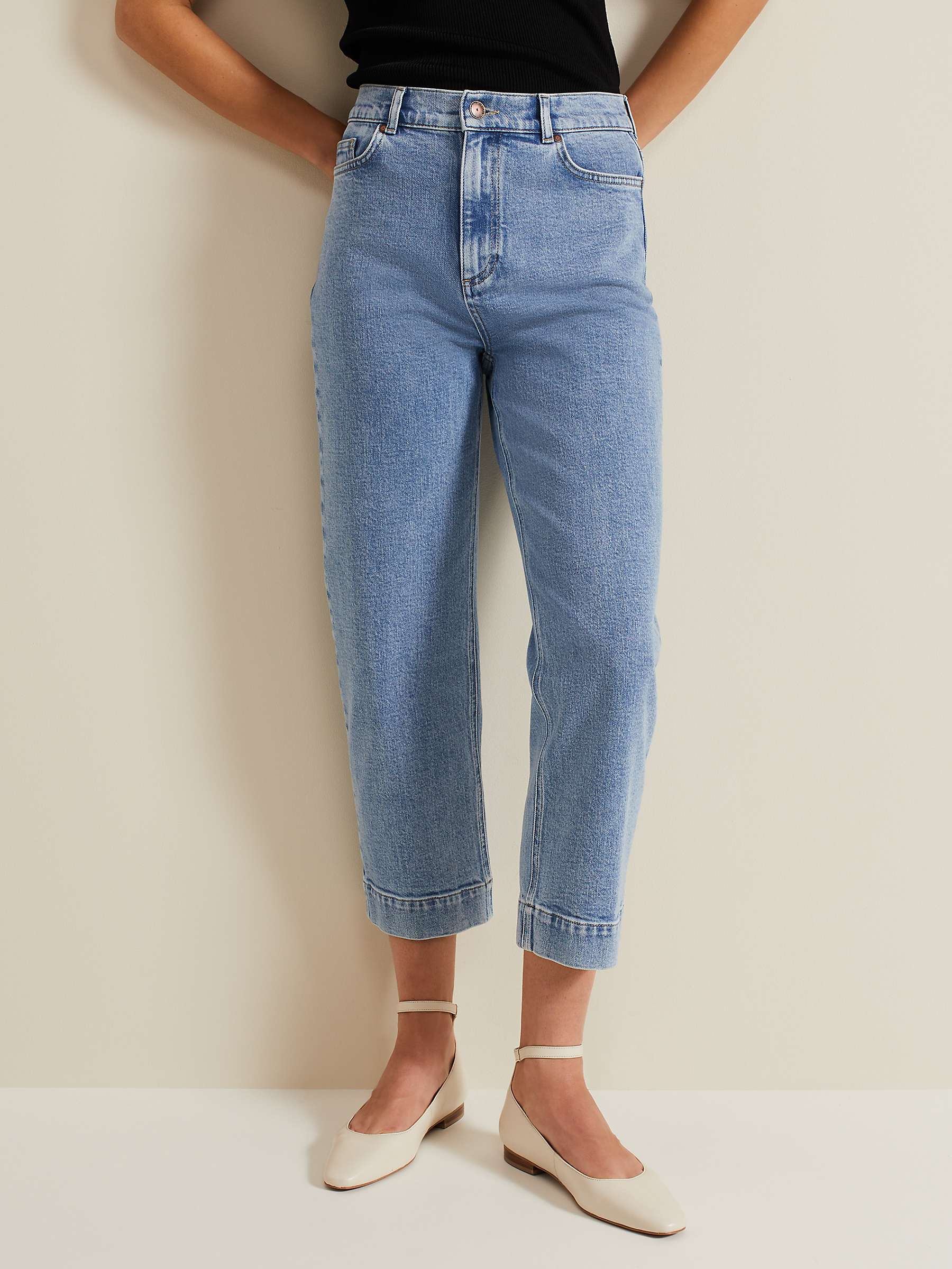 Buy Phase Eight Lexi Cropped Jeans, Mid Wash Online at johnlewis.com