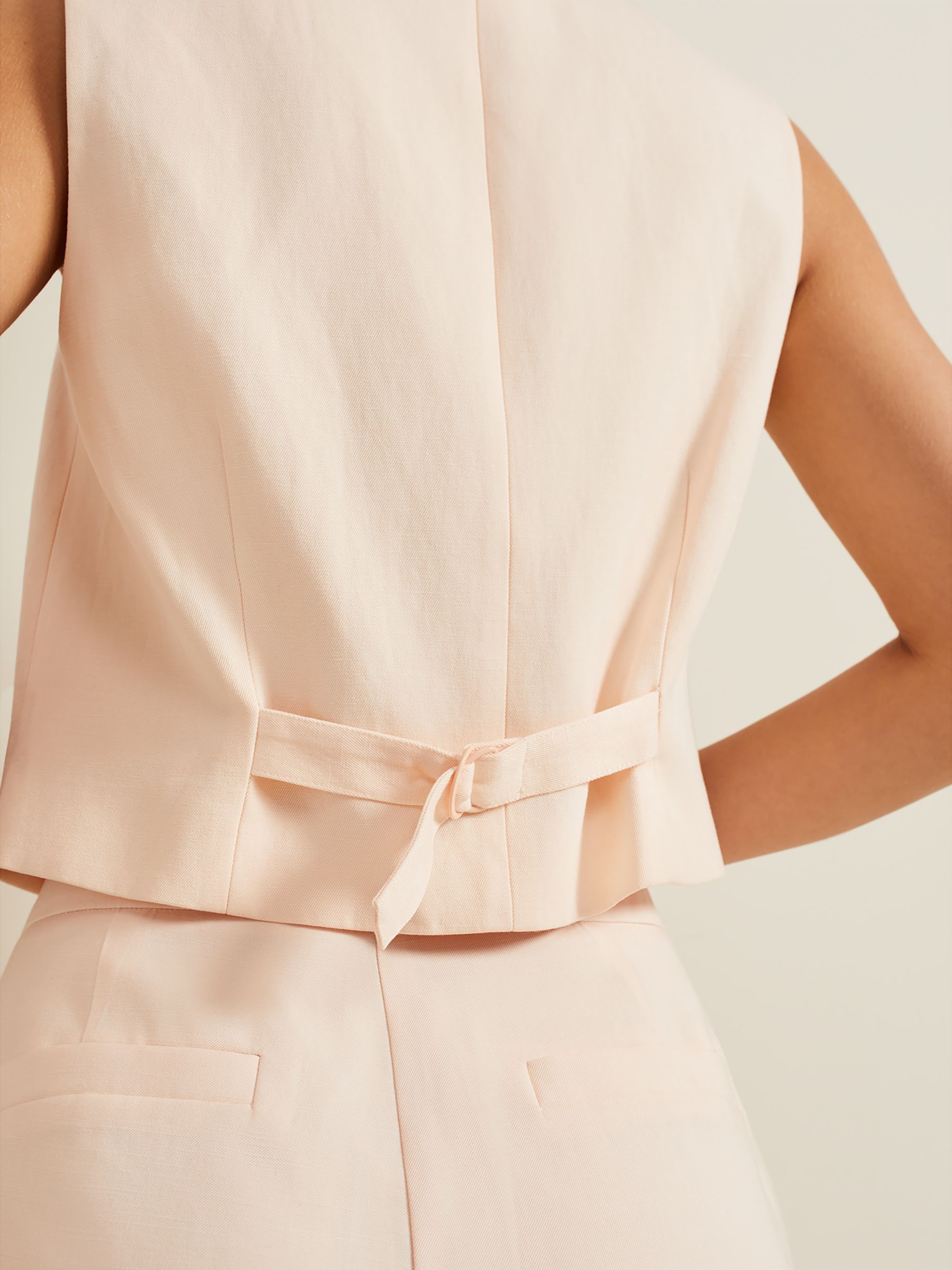 Buy Phase Eight Bianca Waistcoat, Peach Online at johnlewis.com