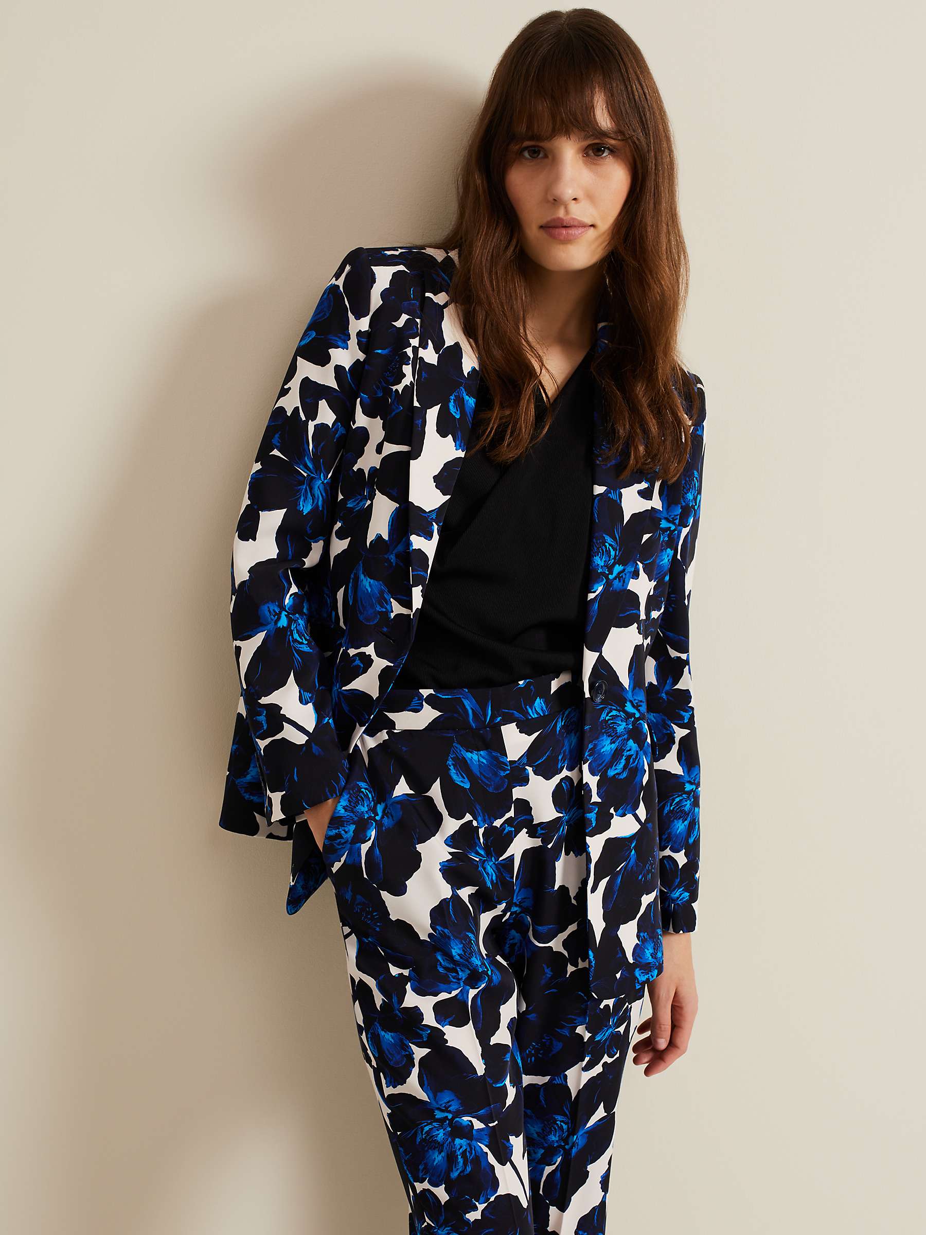 Buy Phase Eight Caddie Floral Suit Jacket, Blue Online at johnlewis.com