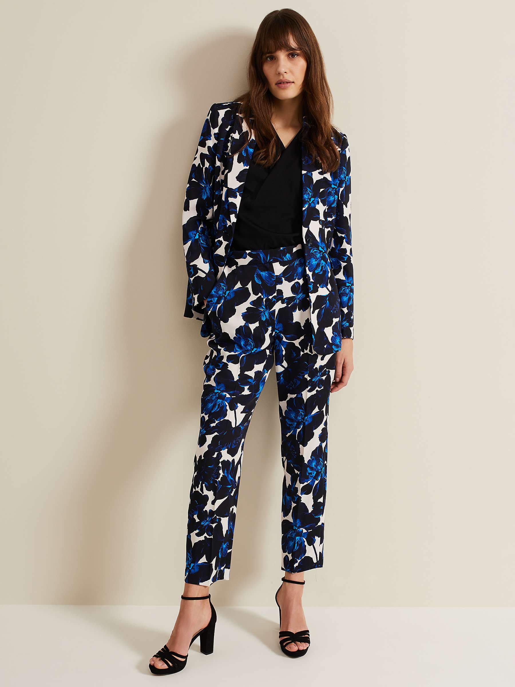 Buy Phase Eight Caddie Floral Suit Jacket, Blue Online at johnlewis.com
