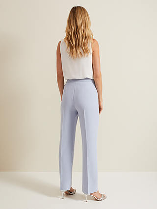 Phase Eight Alexis Pleat Waistband Suit Trousers, Pale Blue