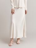 Ghost Jannae Bias Cut Satin Slip Maxi Skirt