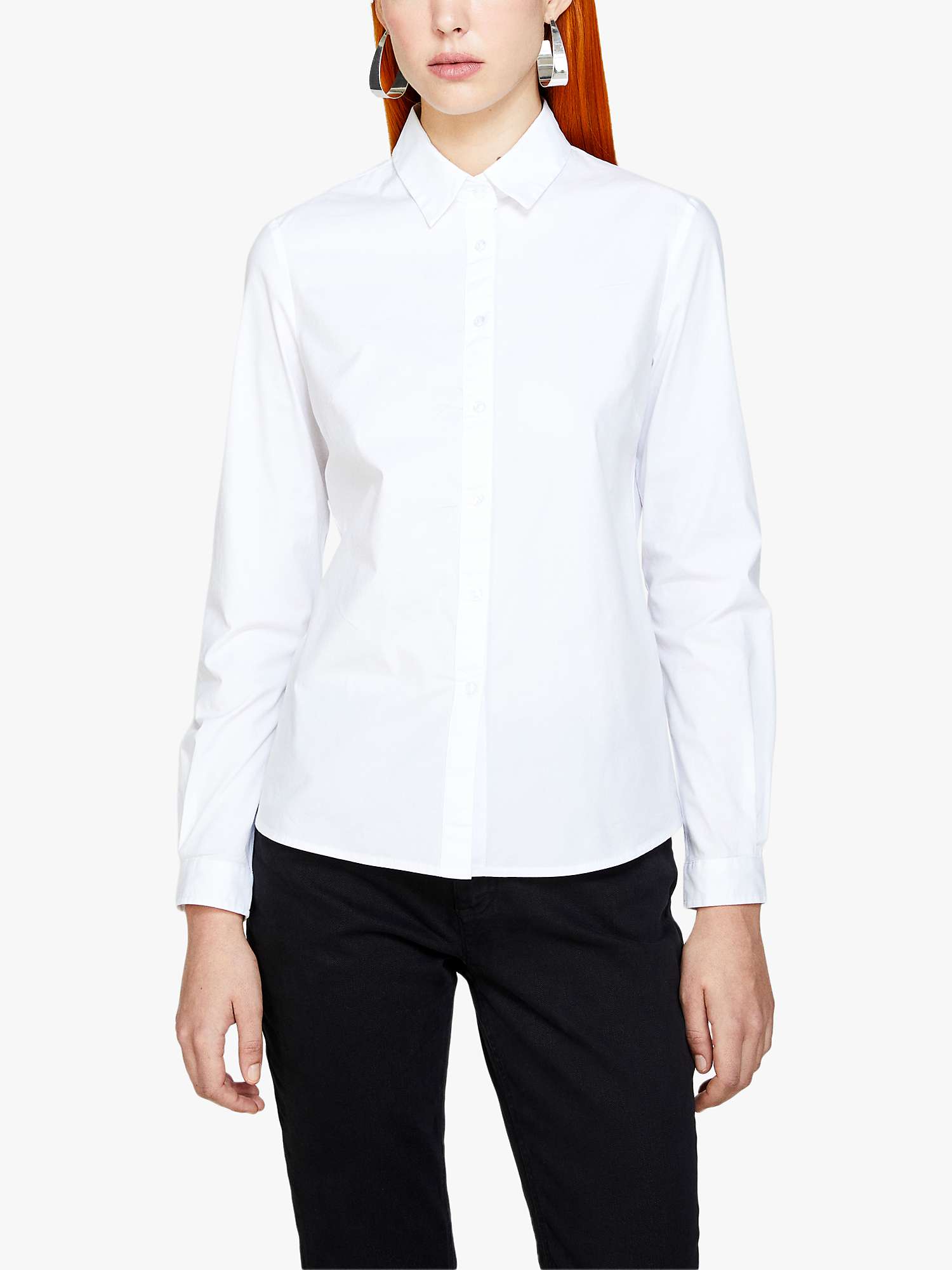 Buy SISLEY Slim Fit Cotton Blend Shirt Online at johnlewis.com