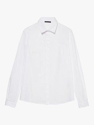 SISLEY Slim Fit Cotton Blend Shirt, White