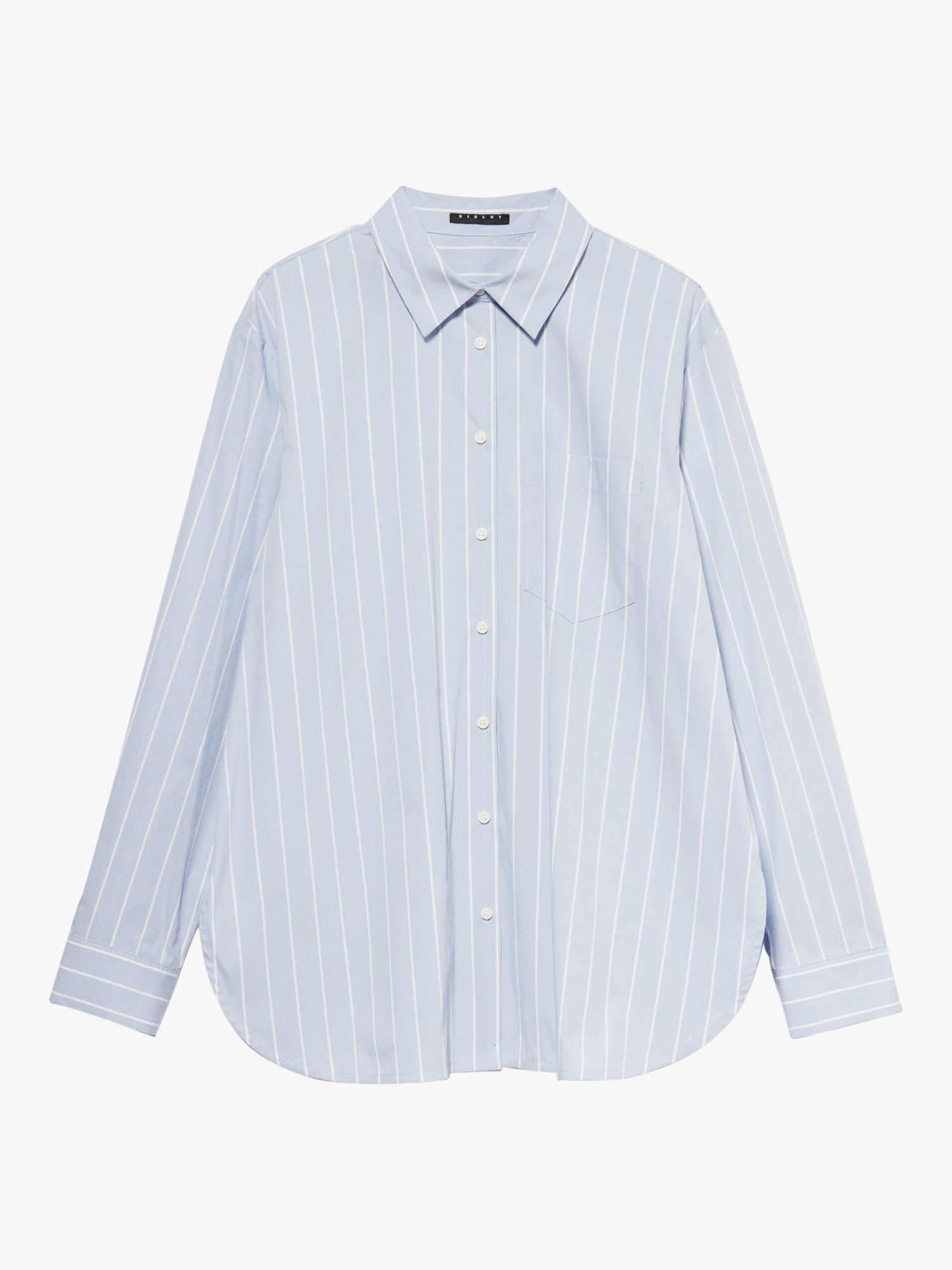 Buy SISLEY Comfort Fit Stripe Shirt, Blue/White Online at johnlewis.com