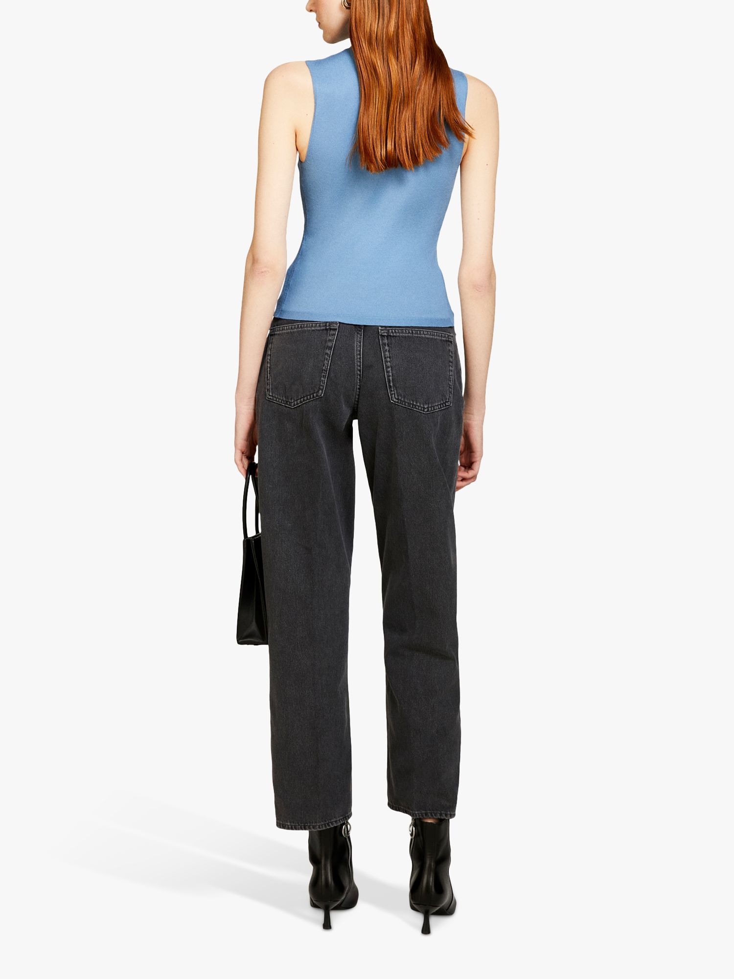Buy SISLEY High Neck Knitted Sleeveless Top Online at johnlewis.com