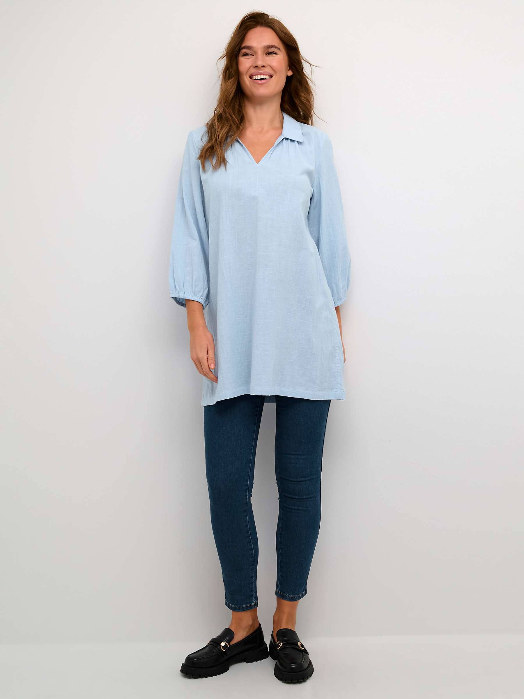 Buy KAFFE Emily Casual Fit Johnny Collar Tunic Online at johnlewis.com