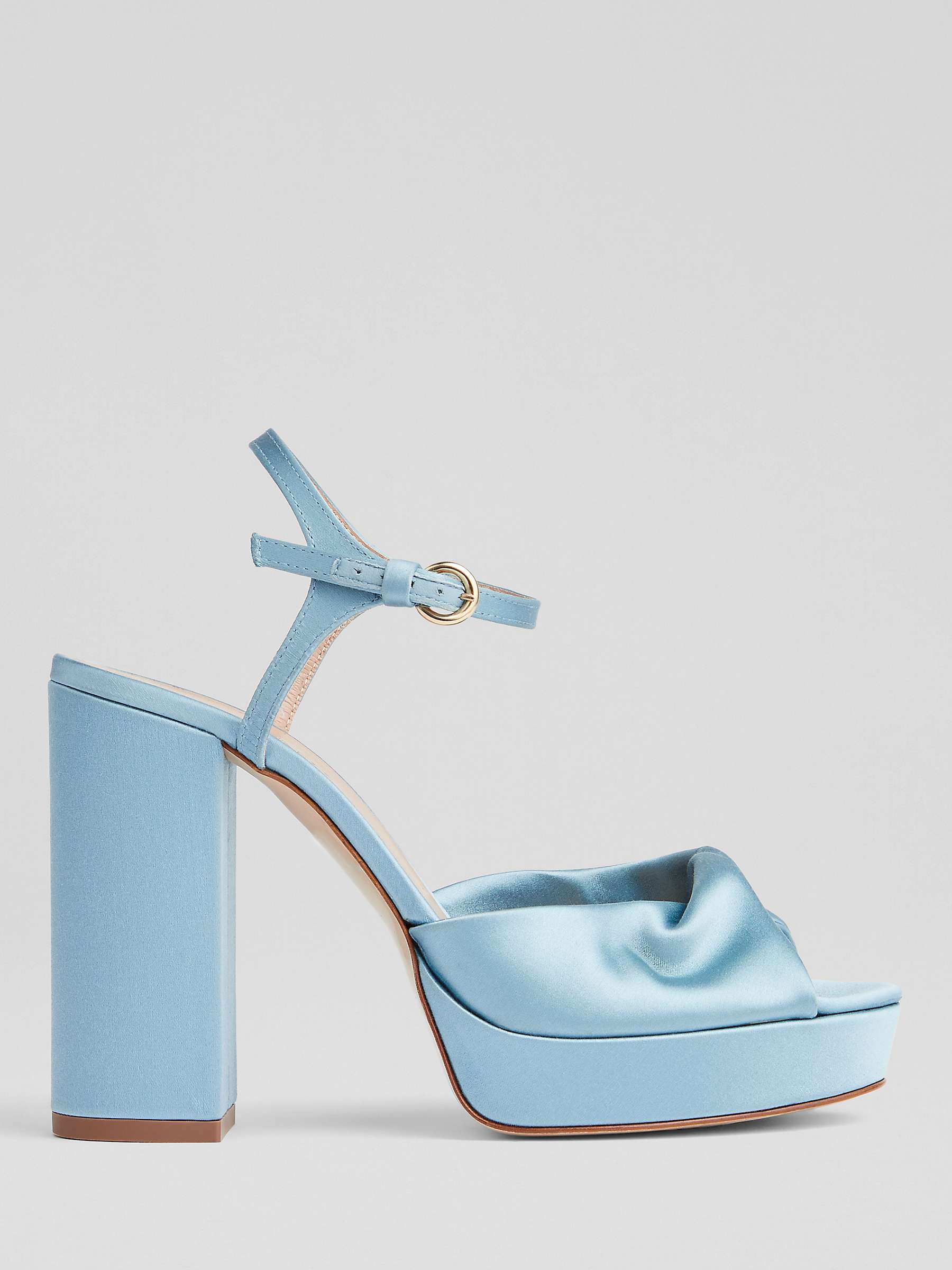 Buy L.K.Bennett Rosa Satin Formal Sandals, Light Blue Online at johnlewis.com