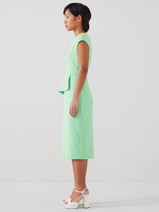 L.K.Bennett Petite Mia Ruffle Midi Dress, Green